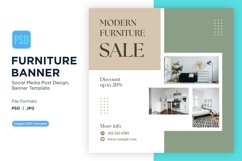 Modern Furniture Sale Banner Design Template Product Image 1