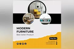 Modern Furniture Best Seller Product Banner Design Template Product Image 2