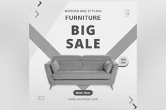 Modern And Stylish Furniture Big Sale Banner Design Template Product Image 2