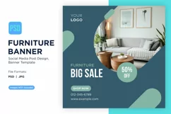 Furniture Big sale Banner Design Template Product Image 1