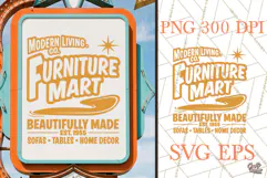Retro Furniture Mart SVG PNG Mid Century Sign Product Image 1