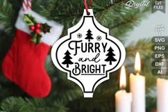 Furry and Bright SVG | Dog Christmas SVG | Dog SVG Product Image 1