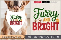 Furry and Bright SVG | Christmas Dog Bandana SVG Product Image 1