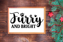 Furry and Bright Sign SVG, Farmhouse Christmas Sign Product Image 3