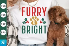 Furry And Bright SVG , Christmas Dog SVG Design Product Image 1