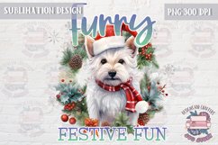 Christmas Sublimation Quote Design PNG Furry Festive fun Product Image 1