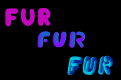 Word FUR made of furry vector letters Product Image 1