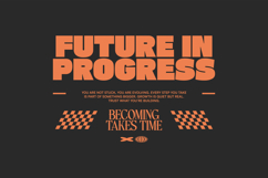 Future in Progress Minimal Typography Quotes for T shirt Product Image 1