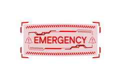 Futuristic alert conceptual layout with hud element isolated Product Image 1