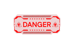 Futuristic alert conceptual layout with hud element vector Product Image 1