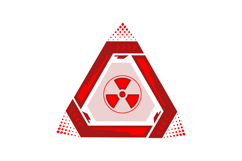 Futuristic alert symbol technology frame interface hud isola Product Image 1