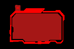 Futuristic frame hud technology cyberpunk element isolated Product Image 2