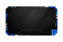 Futuristic gaming screen and border element gradient blue Product Image 1