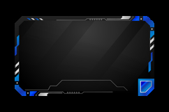 Futuristic gaming screen and border element gradient blue Product Image 2