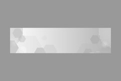 Futuristic gradient gray digital horizontal banner template Product Image 1