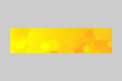 Futuristic gradient yellow digital horizontal banner concept Product Image 2