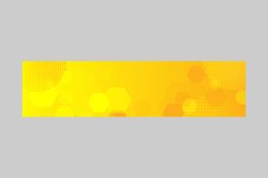 Futuristic gradient yellow digital horizontal banner concept Product Image 1