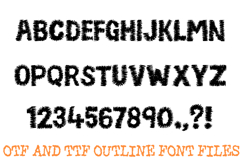 Fuzzy Scribble Alphabet Font Lettering Spiky ABC OTF TTF Product Image 2