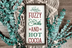 Fuzzy socks and hot cocoa SVG, Christmas SVG Design Product Image 3