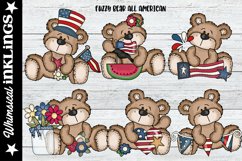 Fuzzy Bears All American-Patriotic Sublimation Clipart Product Image 1