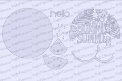 Hello Summer Sign SVG | Tropical Door Hanger SVG Product Image 2