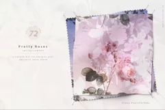 Pretty Watercolor Roses '' 72 Jpg / Png Overlays '' Product Image 7
