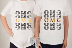 OMG, 7 colour designs, PNG, Stack, T-shirt, mug, sublimati Product Image 1