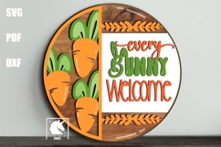 Every Bunny Welcome Sign SVG | Easter Carrot Door Hanger SVG Product Image 1