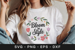Bloom Style Floral Wreath SVG PNG Product Image 1
