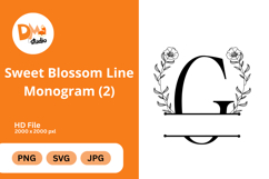 Simple Blossom Line Monogram Product Image 1