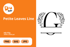 Petite Leaves Line Monogram Product Image 1