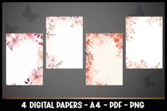 4 Digital Papers Vintage Flowers I Planner Pages A4 Product Image 2