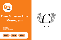 Rose Blossom Line Monogram Product Image 1