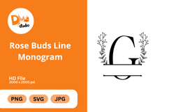 Rose Buds Line Monogram Product Image 1