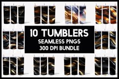 10 Black Gradient Abstract Glitter Tumbler Seamless Tumbler Product Image 1