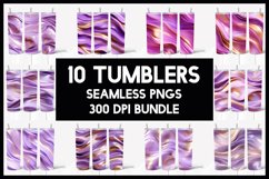 100 Super Gradient Abstract Glitter Tumbler Seamless Tumbler Product Image 7