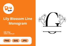 Lily Blossom Line Monogram Product Image 1