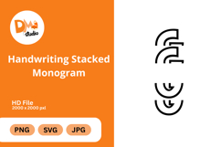 Handwriting Stacked Monogram Product Image 1