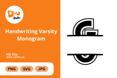 Handwriting Varsity Monogram Product Image 1