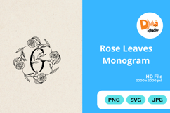 Rose Leaves Monogram Product Image 1