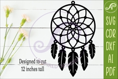 Dreamcatcher Laser Cut File, Boho Wall Art Product Image 2