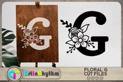 Floral letter G svg cut file / Botanical alphabet SVG Product Image 2