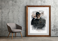 Typography Portrait Watercolor Art photo Effect Product Image 5