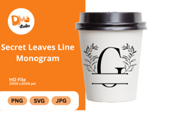 Secret Leaves Line Monogram Product Image 1