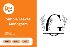 Simple Leaves Monogram Product Image 1