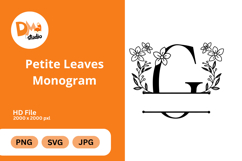 Pink Floral Line Monogram Product Image 1