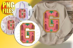 G Doodle Letter Style Icon Cheerful Holiday Print! Product Image 1
