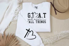 G.O.A.T God Over All Things Sleeve SVG, Christian SVG Design Product Image 3