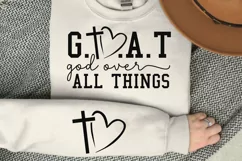 G.O.A.T God Over All Things Sleeve SVG, Christian SVG Design Product Image 2