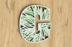Layered Botanical Alphabet Laser Cut File - Letter G Product Image 2